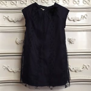 Tulle PEARLS & POPCORN Navy Dress Girls 4t Shift